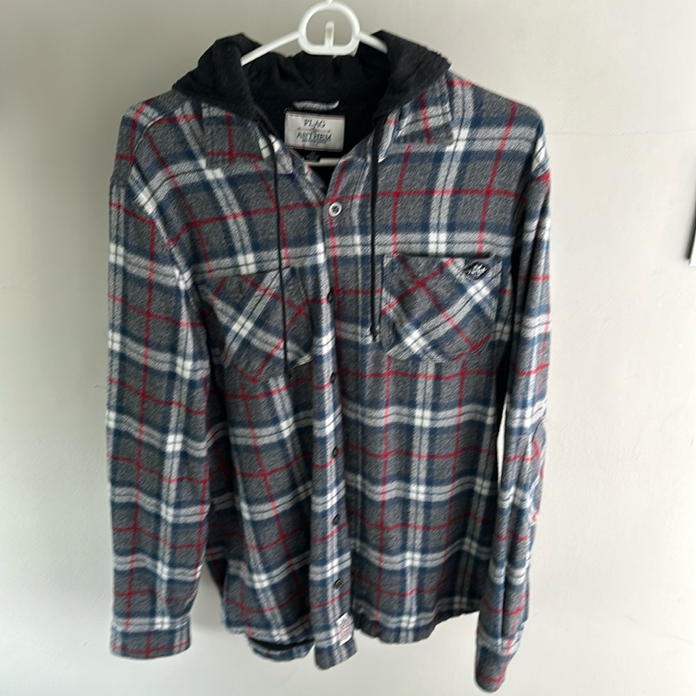 Flag & Anthem shirt/jaclet w hood